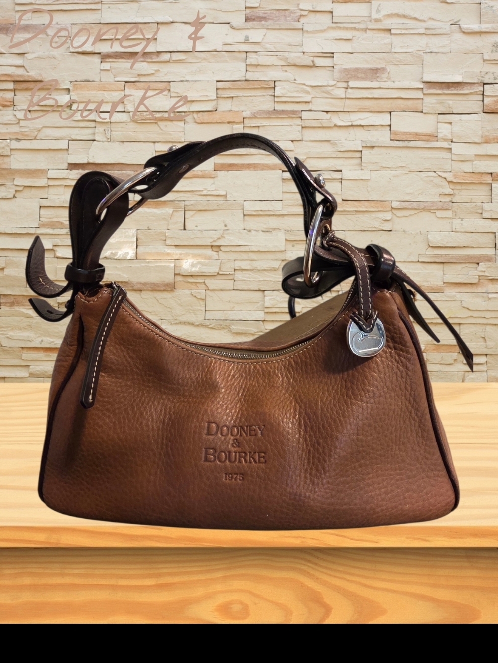 Dooney & Bourke Vintage Leather Hobo Shoulder Bag